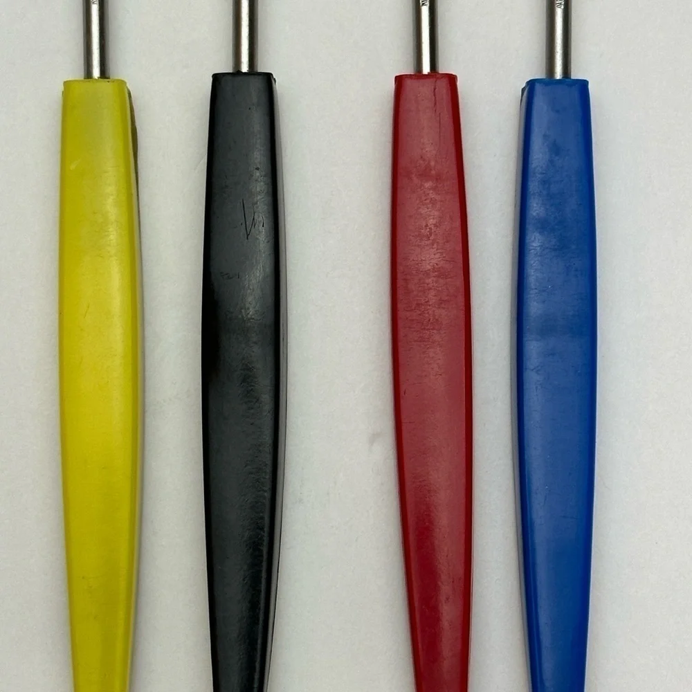 Vintage Stainless Steel Made‎ in Japan Fondue Forks Skewers Colorful Handle MCM